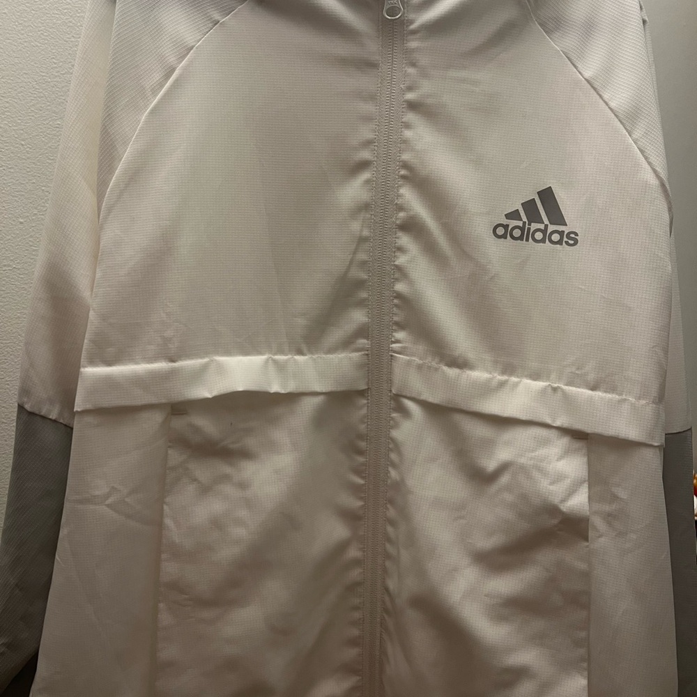 Adidas White Full-Zip Jacket